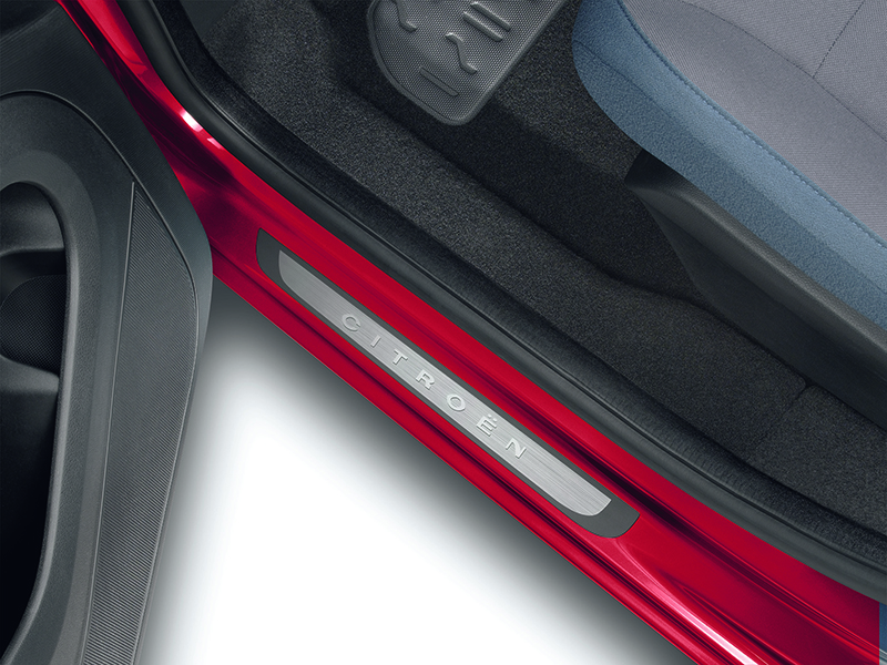 CITROEN CITROEN BERLINGO Set of 2 front door sill trims in brushed stainless steel