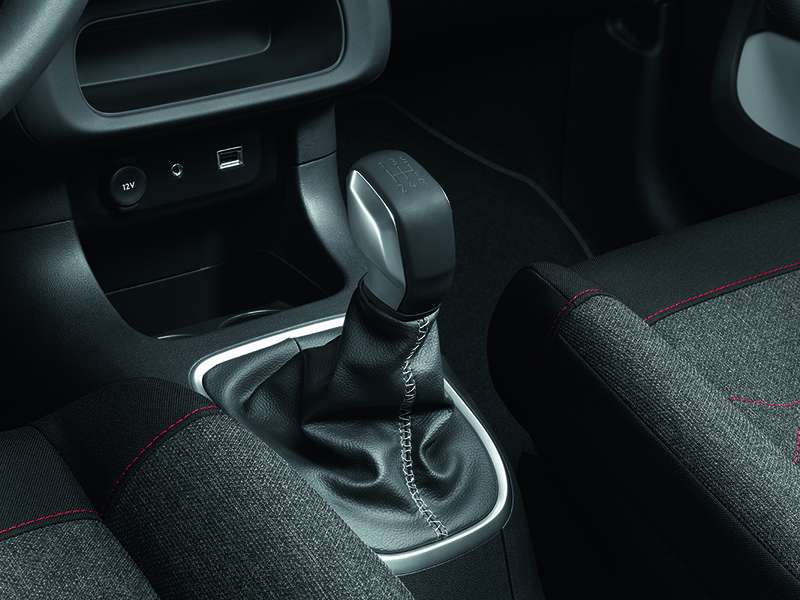 CITROEN Gearshift knob BVM5 Black leather & Chrome zamak